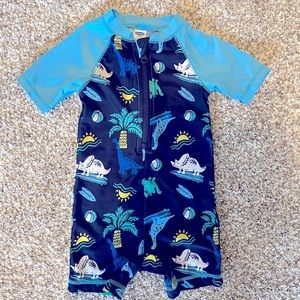 Old Navy dinosaur print swim 12-18 months